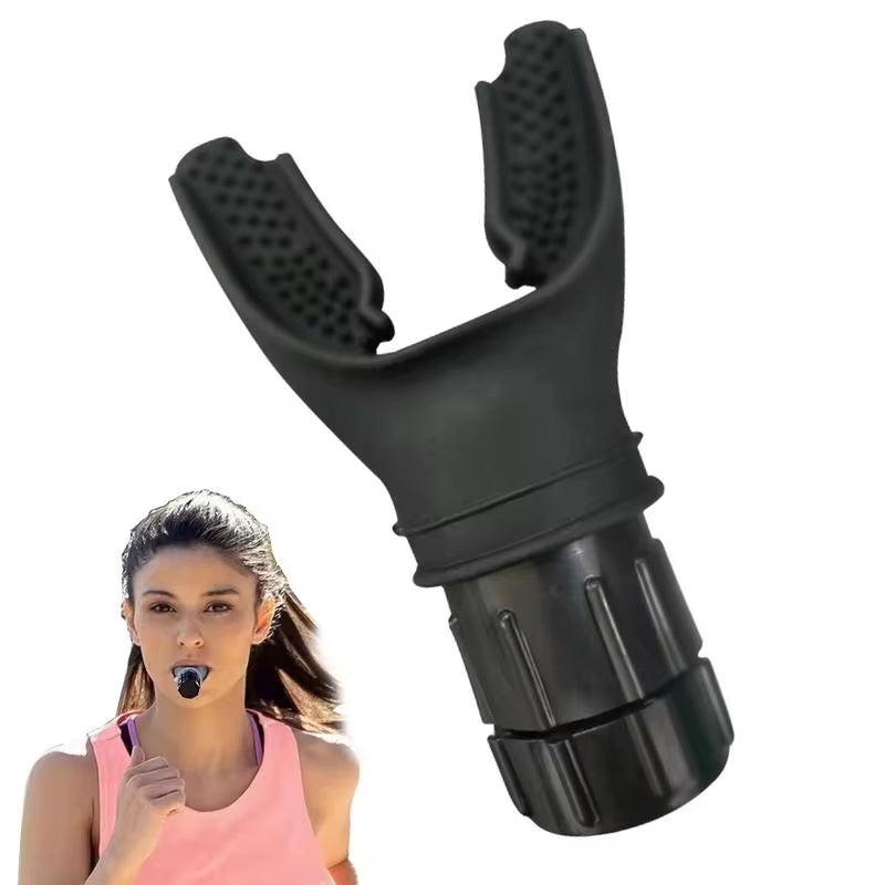 Breathing Trainer Exercise. Mouthpiece Respirator Fitness Equipment