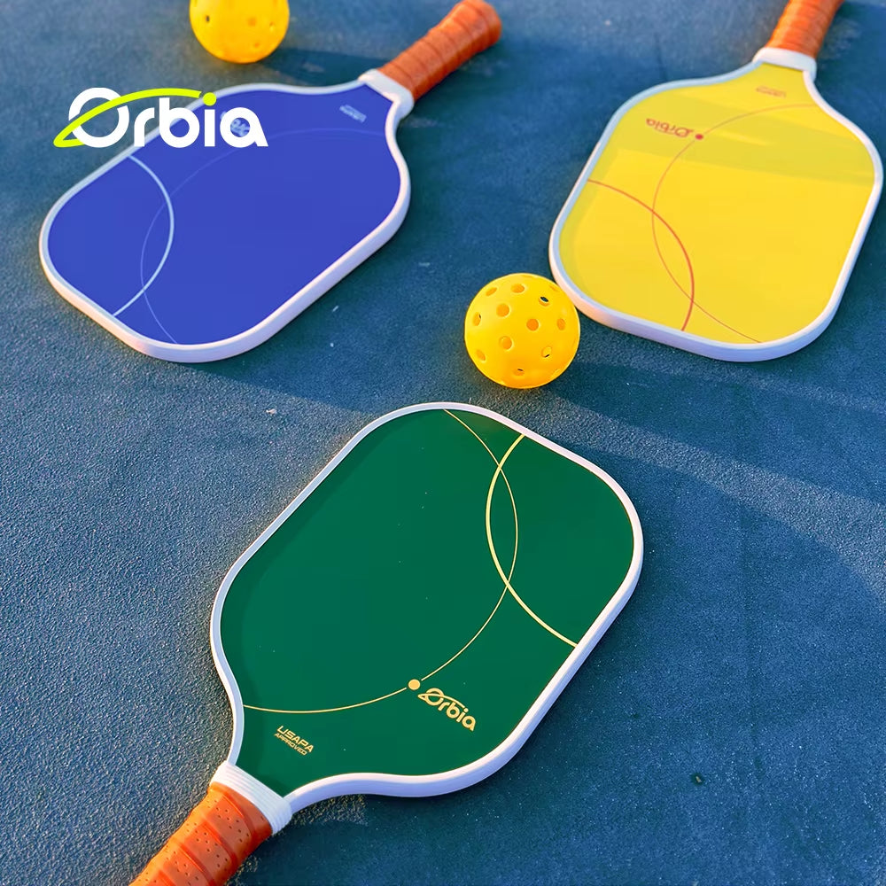 Orbia Sports Pickleball Paddles with 2 Rackets 4 Balls and Net Bag Lightweight Glass Fiber Pickleball Racquets Pickleball Racket