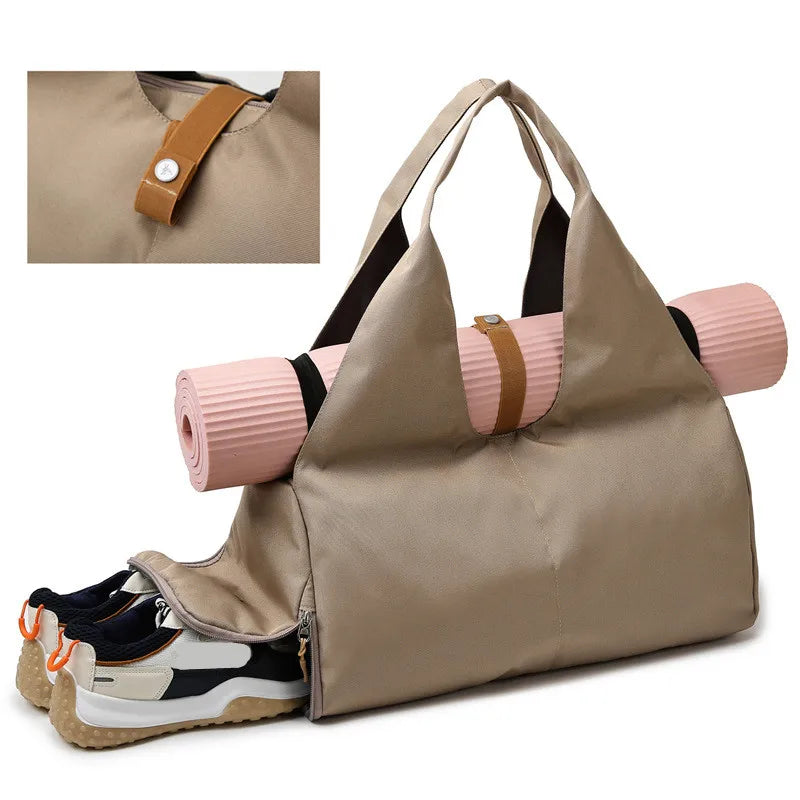 Stylish Women's Yoga & Fitness Travel Handbags with Shoe Pocket - Perfect for Swimming, Training, and Weekend Getaways!