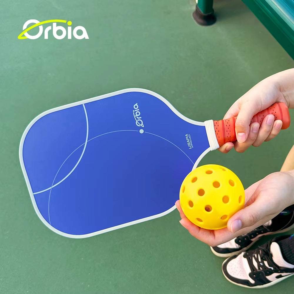 Orbia Sports Pickleball Paddles with 2 Rackets 4 Balls and Net Bag Lightweight Glass Fiber Pickleball Racquets Pickleball Racket