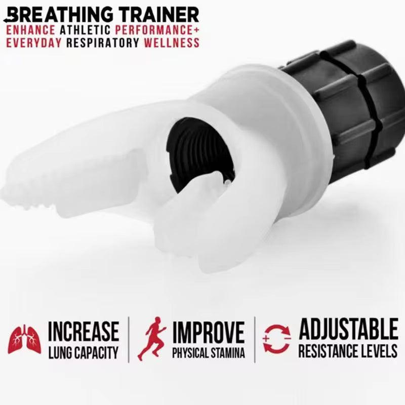 Breathing Trainer Exercise. Mouthpiece Respirator Fitness Equipment 